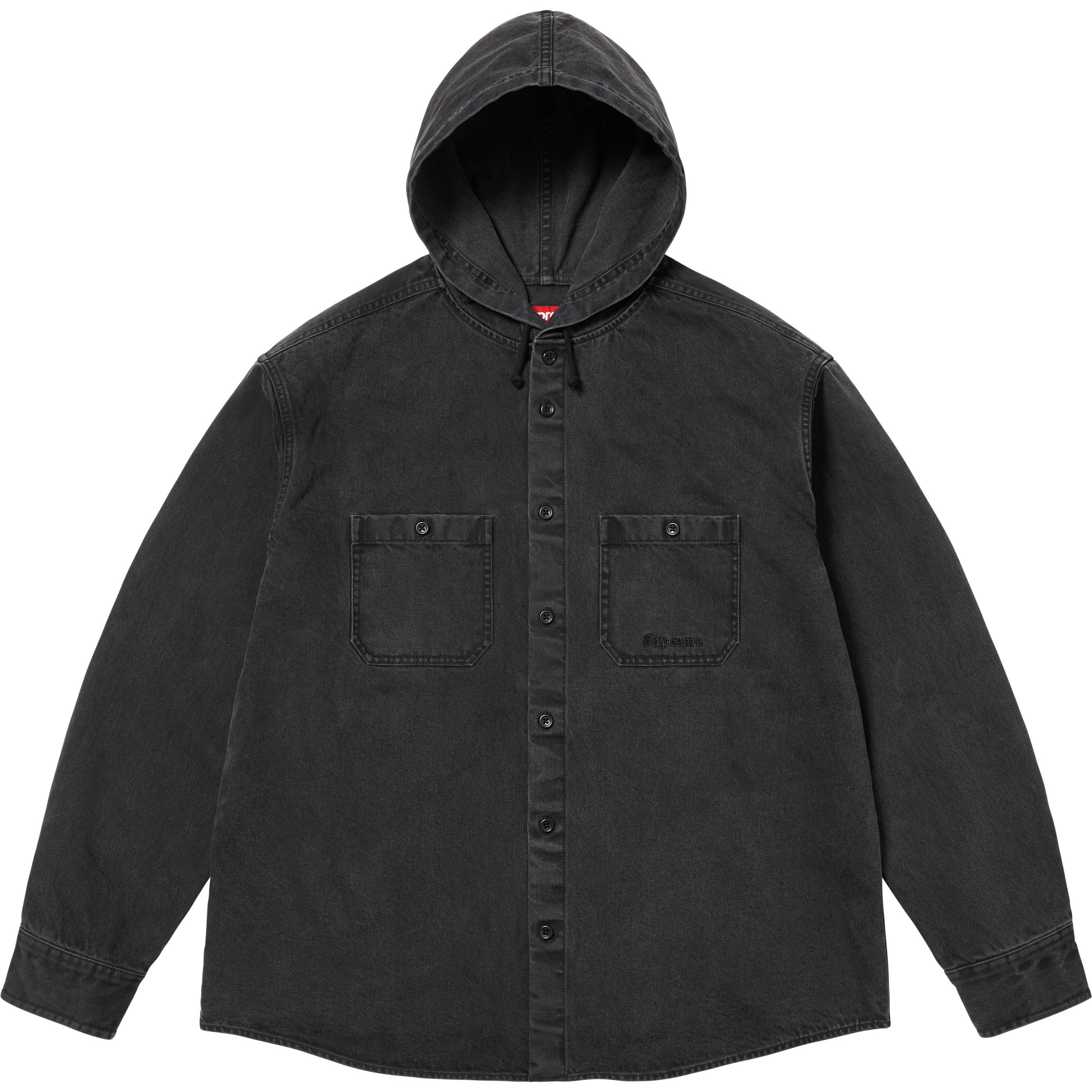 Hooded Denim Shirt view 2